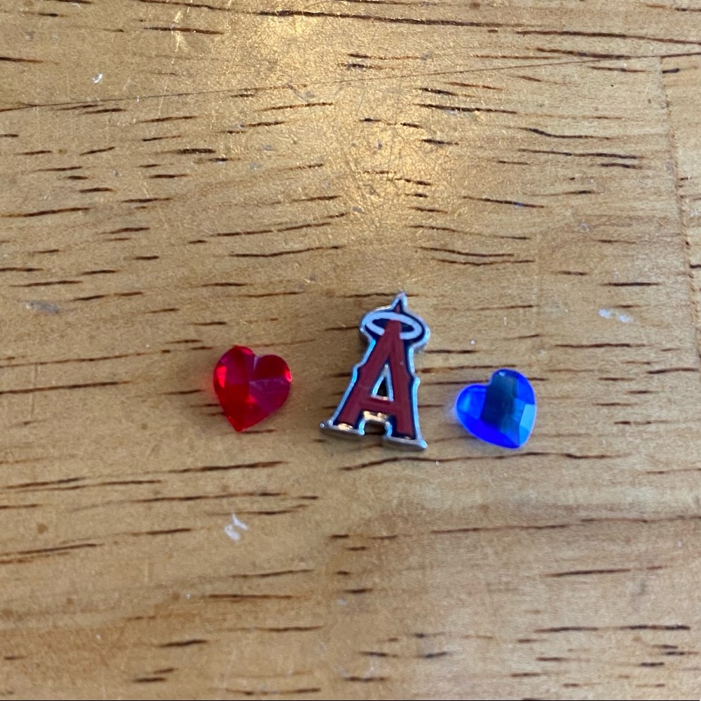 Origami Owl Anaheim Angels MLB Baseball Charm Set NWOT
